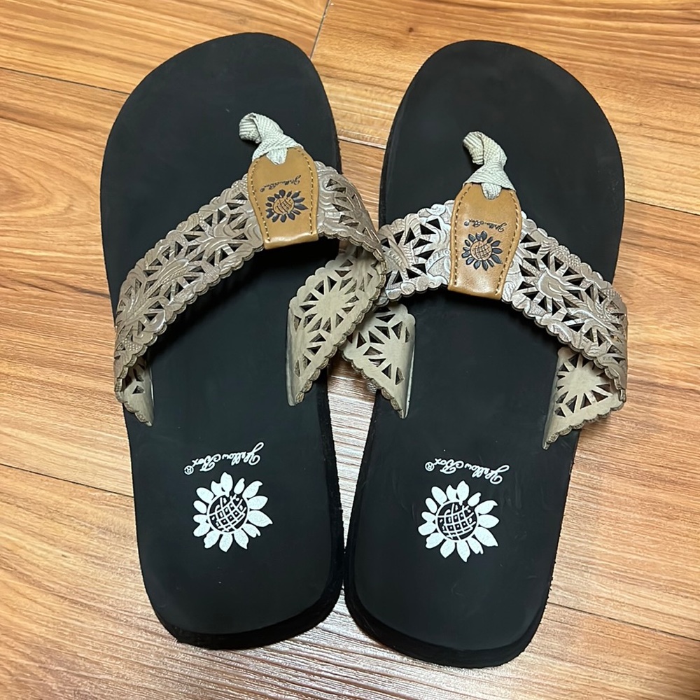 Like New Yellow Box Flipflops